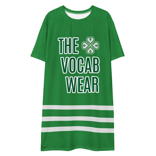 Thé vocabwear ® Robe T-shirt - all over - vert