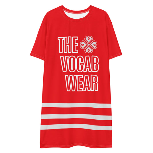 The vocabwear Robe T-shirt - all over - rouge