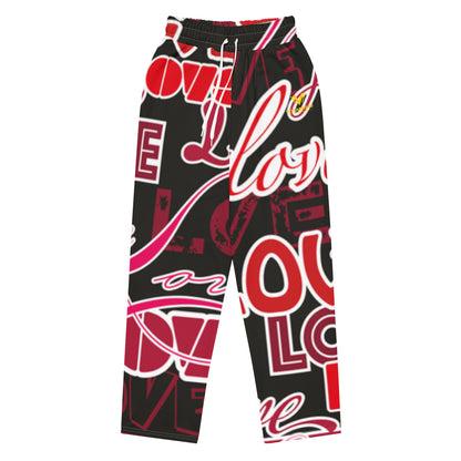 Pantalon de sport large all over unisexe - love