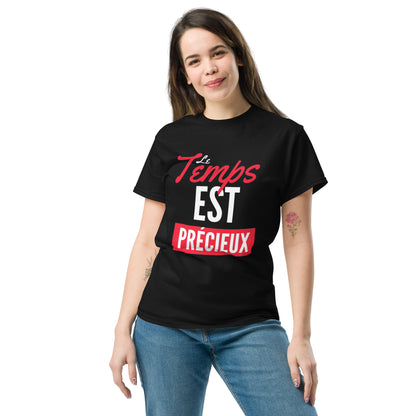 T-shirt classique unisexe le temps est précieux